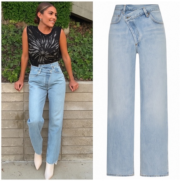 Agolde Denim - AGOLDE Criss Cross Straight in Dimension $218 Womens 27 Revolve